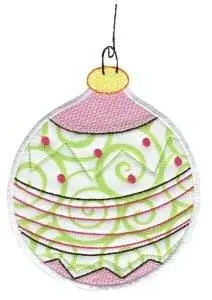Fresh Stock Christmas Ornament Applique Embroidery Design
