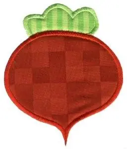 Radish Applique Embroidery Design Seasonal Sale