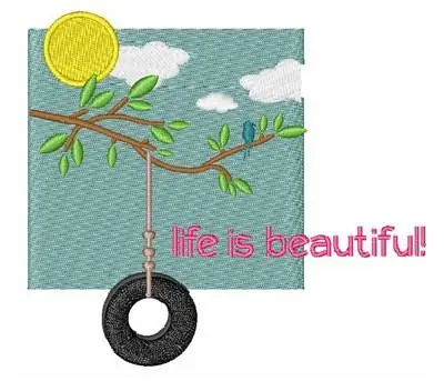 Life Is Beautiful Embroidery Design Hassle-Free Returns