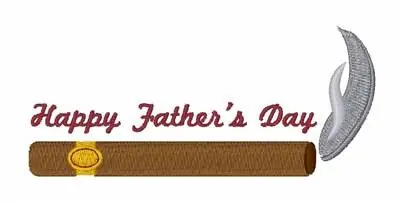 Fathers Day Cigar Embroidery Design Instant Buy