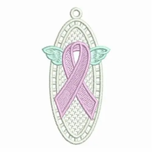 Discount FSL Pink Ribbon Bookmarks Embroidery Design