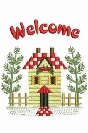 Brand New Welcome Home Embroidery Design