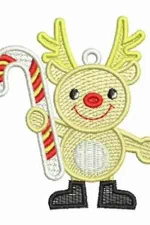 Clearance FSL Candy Cane Ornaments Embroidery Design