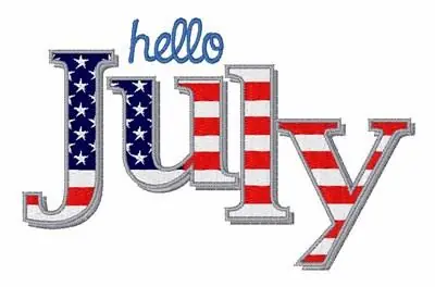 Fan Favorite Hello July Embroidery Design
