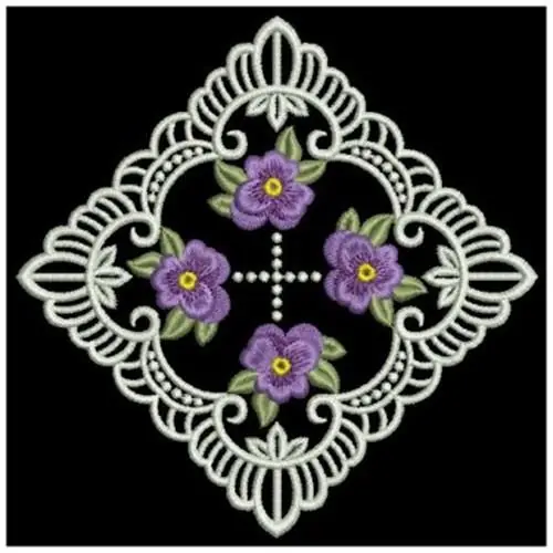 Heirloom Pansy Quilt Embroidery Design Today Only