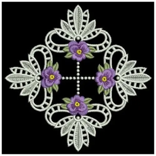 Sale Heirloom Pansy Quilt Embroidery Design