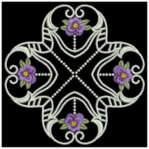 Heirloom Pansy Quilt Embroidery Design Buy Today