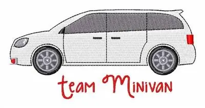Don’t Miss Out Team Minivan Embroidery Design