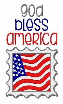 God Bless America Embroidery Design Last Chance