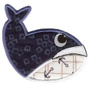 Whale Sea Squirts Applique Embroidery Design Save Now