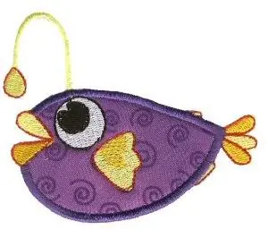 Anglerfish Sea Squirts Applique Embroidery Design Must Have