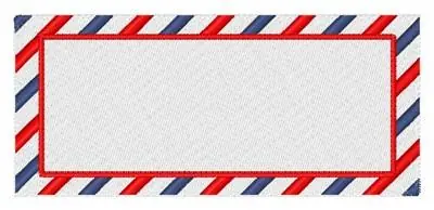 Modern Air Mail Embroidery Design