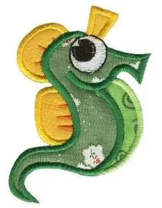 Markdown Seahorse Sea Squirts Applique Embroidery Design