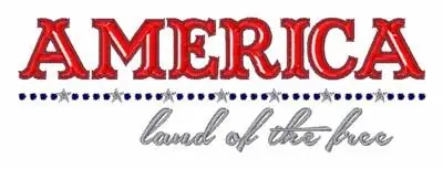 Land Of Free Embroidery Design Certified
