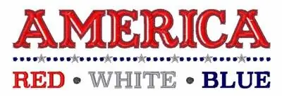 Flash Sale Red White Blue Embroidery Design