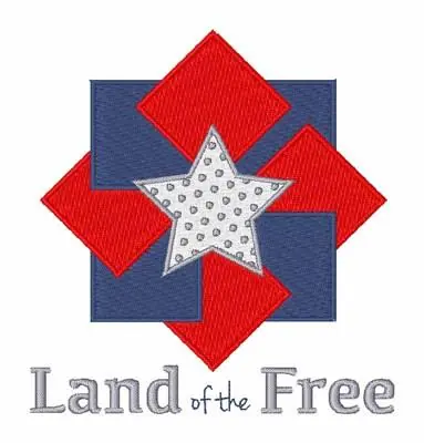 Land Of Free Embroidery Design Save Now