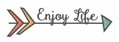 Best Price Enjoy Life Embroidery Design