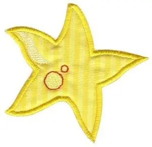 High Quality Starfish Sea Squirts Applique Embroidery Design