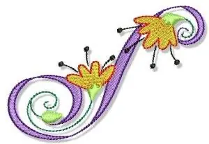 Crafted Swirly Spring Embroidery Design