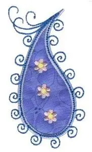 New Arrival Paisley Applique Embroidery Design