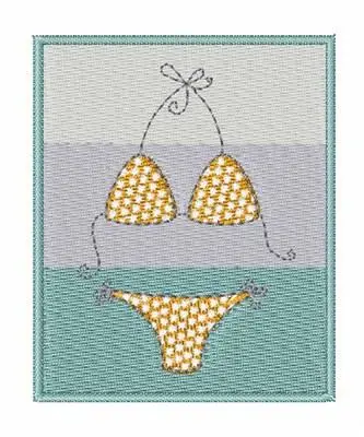 Hassle-Free Returns Swim Suit Embroidery Design