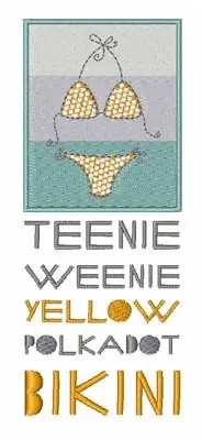 Worldwide Shipping Polka Dot Bikini Embroidery Design
