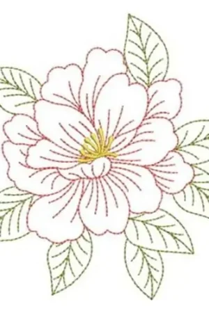 Camellia Embroidery Design Clearance