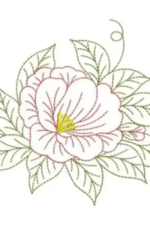 Camellia Design Embroidery Design Hassle-Free Returns