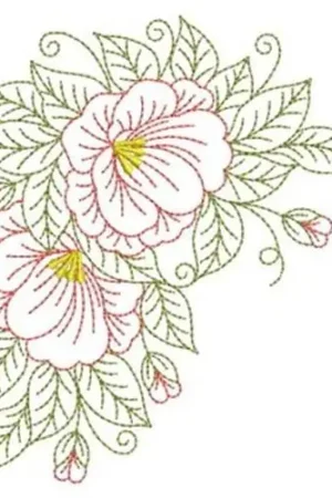 Certified Camellia Cluster Embroidery Design