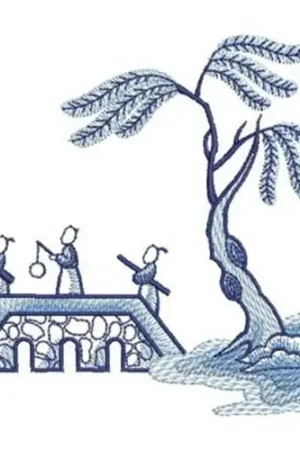 Best Price Oriental Bridge Embroidery Design