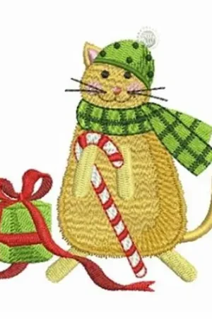 Christmas Kitten Embroidery Design Buy Online