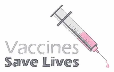 Exclusive Offer Vaccines Save Lives Embroidery Design