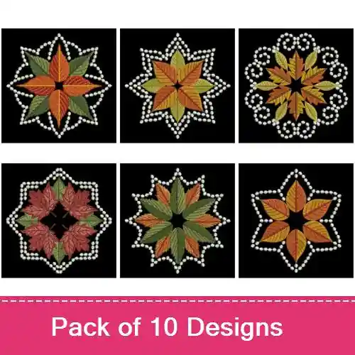 Hassle-Free Returns Candlewick Autumn Quilt Embroidery design pack by Ace Points, Embroidery Packs on EmbroideryDesigns.com