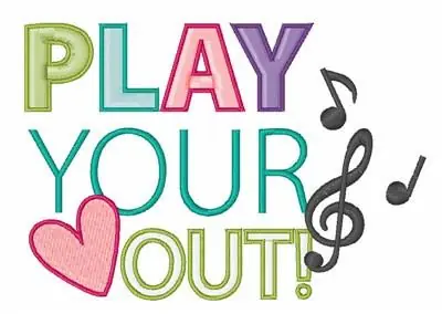 Sale Play Heart Out Embroidery Design