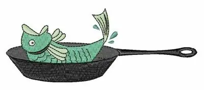 Fish Fry Embroidery Design Worldwide Shipping