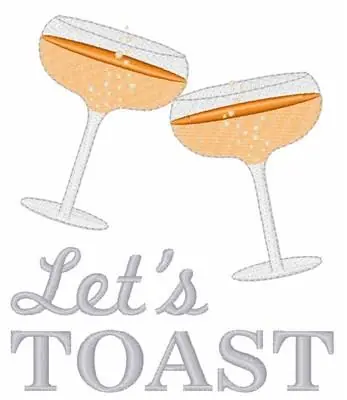 Sale Lets Toast Embroidery Design