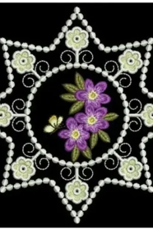 Candlewick Butterfly Floral Embroidery Design High Quality