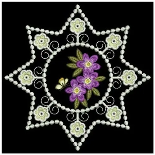 Candlewick Butterfly Floral Embroidery Design High Quality