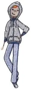 Boy & Hoodie Embroidery Design Fresh Stock