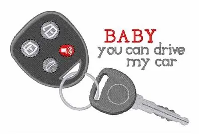 Fan Favorite Drive My Car Embroidery Design