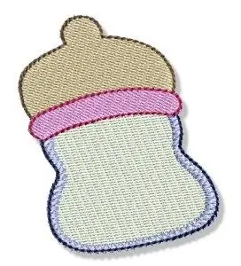 Money Back Guarantee Baby Bottle Embroidery Design