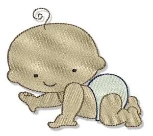 Crawling Baby Embroidery Design Budget