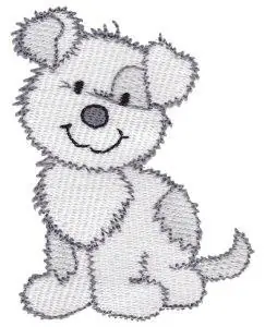 Save Now Sweet Cartoon Puppy Embroidery Design