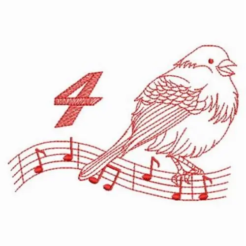 Big Sale Redwork Christmas Day 4 Embroidery Design