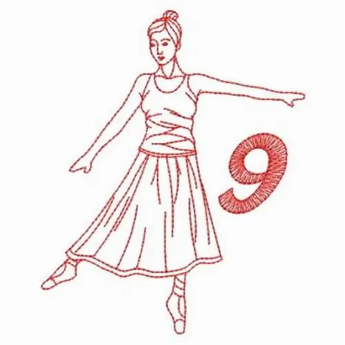 Redwork Christmas Day 9 Embroidery Design Price Drop
