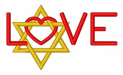 Holiday Sale Love Star Embroidery Design