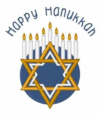 Buy Online Happy Hanukkah Embroidery Design