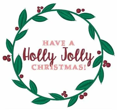 Holly Jolly Christmas Embroidery Design Today Only
