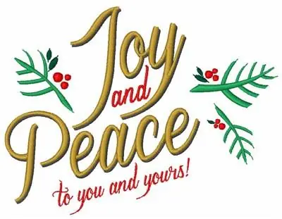 Price Drop Peace To You Embroidery Design
