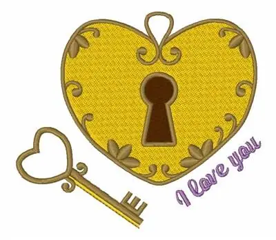 Instant Buy I Love You Embroidery Design